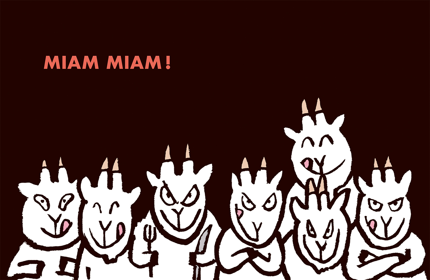 intérieur loup gourmand Jean Jullien